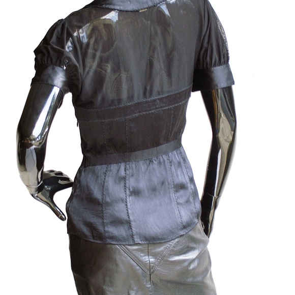 Micheal Kors Black Short Sleeve Top US Size M - Picture 3 of 8